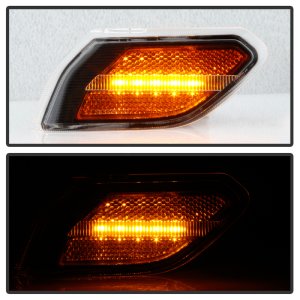 Jeep Wrangler Front Bumper Lights - SPYDER - LED Side Marker - Black - `19-`20