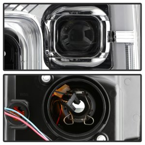 Ford F-350 Headlights - SPYDER - Projector, White Light Bar - Chrome - `17-`18 Ford F-350 Headlights - SPYDER - Projector, White Light Bar - Chrome - `17-`18