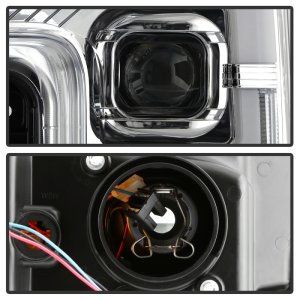 Ford F-350 Headlights - SPYDER - Projector, White Light Bar - Chrome - `17-`18 Ford F-350 Headlights - SPYDER - Projector, White Light Bar - Chrome - `17-`18