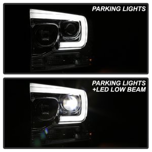Ford F250 Headlights - SPYDER - Platinum Series LED Module Projector - Chrome - `05-`07