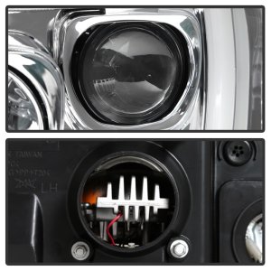 Ford F250 Headlights - SPYDER - Platinum Series LED Module Projector - Chrome - `05-`07