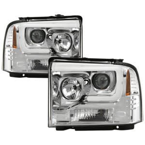 Ford F450 Headlights - SPYDER - Platinum Series LED Module Projector - Chrome - `05-`07 Ford F450 Headlights - SPYDER - Platinum Series LED Module Projector - Chrome - `05-`07
