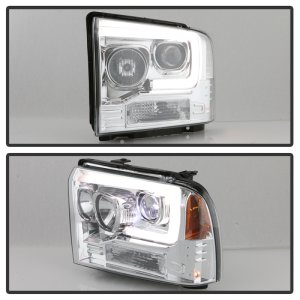Ford F450 Headlights - SPYDER - Platinum Series LED Module Projector - Chrome - `05-`07 Ford F450 Headlights - SPYDER - Platinum Series LED Module Projector - Chrome - `05-`07