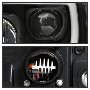 Ford F250 Super Duty Headlights - SPYDER - Projector LED - Black - `05-`07