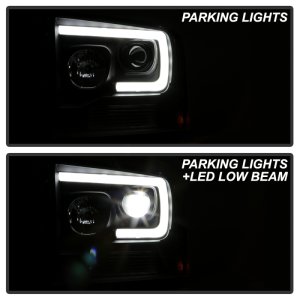Ford F350 Super Duty Headlights - SPYDER - Projector LED - Black - `05-`07