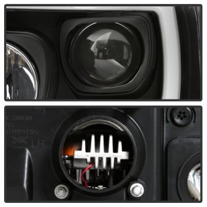 Ford F450 Super Duty Headlights - SPYDER - Projector LED - Black - `05-`07