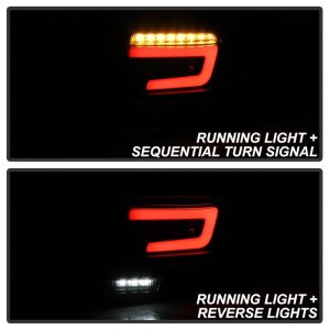Subaru Impreza Tail Lights - SPYDER - LED - Black - `08-`11