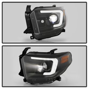 Toyota Tundra Headlights - SPYDER - APEX Series, Light Bar Projector, LED, Sequential Turn Signals - Black - `14-`17 Toyota Tundra Headlights - SPYDER - APEX Series, Light Bar Projector, LED, Sequential Turn Signals - Black - `14-`17