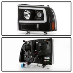 Ford Excursion Headlights - SPYDER - LED + Halogen, Spyder Platinum Series - Black - `00-`04 Ford Excursion Headlights - SPYDER - LED + Halogen, Spyder Platinum Series - Black - `00-`04