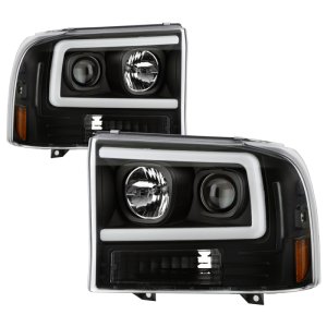 Ford Excursion Headlights - SPYDER - LED + Halogen, Spyder Platinum Series - Black - `00-`04 Ford Excursion Headlights - SPYDER - LED + Halogen, Spyder Platinum Series - Black - `00-`04