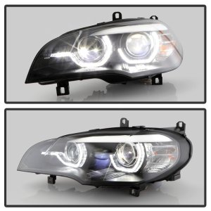 BMW X5 Headlights - SPYDER - Xenon/HID AFS High-Power LED - Black - `07-`10