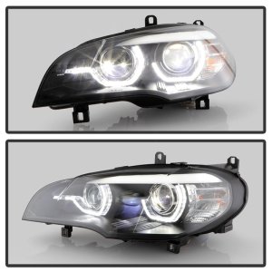 BMW X5 Headlights - SPYDER - Xenon/HID AFS High-Power LED - Black - `07-`10