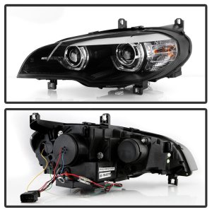BMW X5 Headlights - SPYDER - Xenon/HID AFS High-Power LED - Black - `07-`10