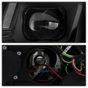Audi A4 Projector Headlights - SPYDER - Spyder Signature Series, Xenon/HID Model, Switch Back Sequential LED Turn Signal - Black - `13-`16