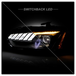 Audi S4 Headlights - SPYDER - Apex Series LED - Black - `13-`16