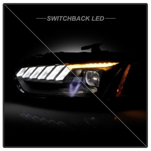 Audi S4 Headlights - SPYDER - APEX Series, High-Power LED, Xenon/HID Model Only - Black - `13-`16