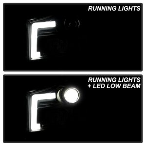 Nissan Titan Headlights - SPYDER - Projector, High-Power LED Module, Spyder Platinum Series - Black - `04-`15