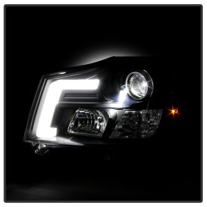Nissan Titan Headlights - SPYDER - Projector, High-Power LED Module, Spyder Platinum Series - Black - `04-`15