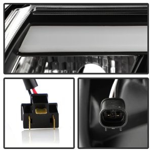 Toyota Tacoma Headlights - Front - SPYDER - High-Power LED Module with White Light Bar - Black - `12-`15