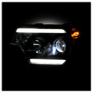 Toyota Tacoma Headlights - Front - SPYDER - High-Power LED Module with White Light Bar - Black - `12-`15