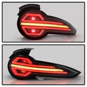Mazda Miata MX-5 LED Tail Lights - SPYDER - Sequential LED Turn Signal; LED White Light Bar Parking - Black - `16-`20