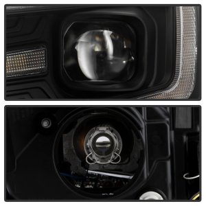 Subaru Forester Headlights - SPYDER - Sequential LED Turn Signal, Switch Back Crystal Light Bar Turn Signal Light And Parking Light - Black - `14-`16