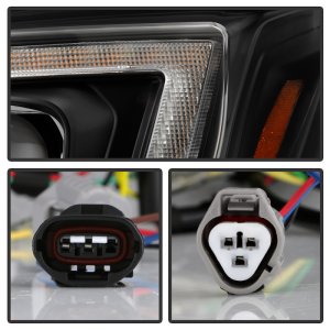 Subaru Forester Headlights - SPYDER - Sequential LED Turn Signal, Switch Back Crystal Light Bar Turn Signal Light And Parking Light - Black - `14-`16