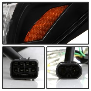 Subaru Forester Headlights - SPYDER - Sequential LED Turn Signal, Switch Back Crystal Light Bar Turn Signal Light And Parking Light - Black - `14-`16