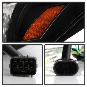 Subaru Forester Headlights - SPYDER - Sequential LED Turn Signal, Switch Back Crystal Light Bar Turn Signal Light And Parking Light - Black - `14-`16