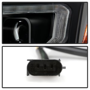 Ford F-150 Headlights - SPYDER - Apex Series, DRL LED, Halogen Model Only, High-Power LED Module - Black - `18-`20