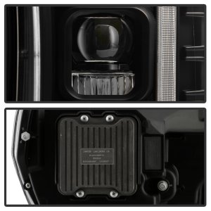 Ford F-150 Headlights - SPYDER - Apex Series, DRL LED, Halogen Model Only, High-Power LED Module - Black - `18-`20