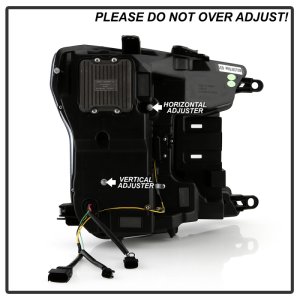 Ford F-150 Headlights - SPYDER - Apex Series, DRL LED, Halogen Model Only, High-Power LED Module - Black - `18-`20