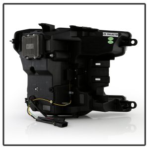 Ford F-150 Headlights - SPYDER - Apex Series, DRL LED, Halogen Model Only, High-Power LED Module - Black - `18-`20