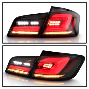 BMW 5 Series LED Tail Lights - Rear - SPYDER - Sequential Turn Signal, Black Housing - Black - `11-`17 BMW 5 Series LED Tail Lights - Rear - SPYDER - Sequential Turn Signal, Black Housing - Black - `11-`17