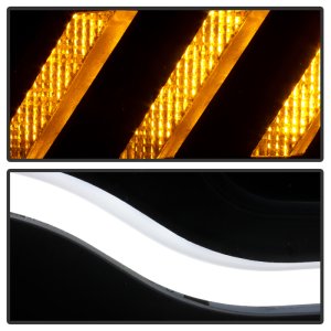 Chevrolet Camaro Headlights - SPYDER - Apex Series, High-Power LED Module, Sequential Switchback Turn Signal - Black - `10-`13