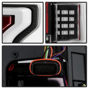 Ford F150 LED Tail Lights - SPYDER - Rear Blind Spot - Black - `18-`20