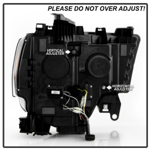 Dodge Ram 2500 Headlights - SPYDER - Proj. Headlights with High-Power LED Module - Black - `19-`22