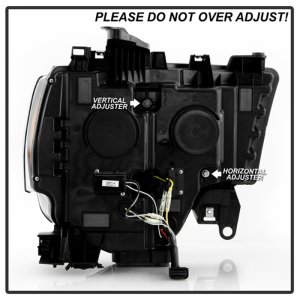 Dodge Ram 3500 Headlights - SPYDER - Proj. Headlights with High-Power LED Module - Black - `19-`22