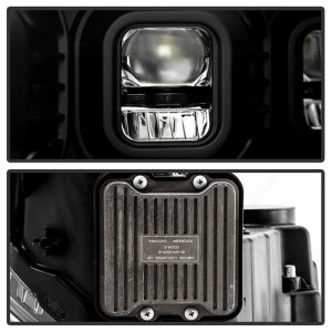 Dodge Ram 3500 Headlights - SPYDER - Proj. Headlights with High-Power LED Module - Black - `19-`22
