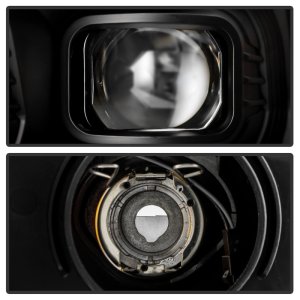 Dodge Ram 2500 Headlight Set - SPYDER - Projector, Sequential LED Turn Signal Lights, Halogen Model Only - Black - `19-`22