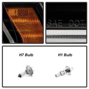 Dodge Ram 2500 Headlight Set - SPYDER - Projector, Sequential LED Turn Signal Lights, Halogen Model Only - Black - `19-`22