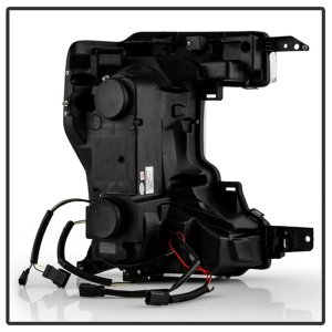 Ford F250 Headlights - SPYDER - Halogen Model, Sequential LED Turn Signal Lights - Black - `20-`22