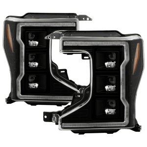 Ford F350 Headlights - SPYDER - Apex Series, Integrated LED Bulb Technology - Black - `20-`22 Ford F350 Headlights - SPYDER - Apex Series, Integrated LED Bulb Technology - Black - `20-`22