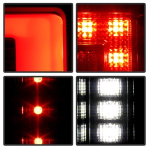 Ford F250 SD LED Tail Lights - SPYDER - Spyder Apex, Blind Spot Monitoring Model - Black - `20-`21