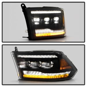 RAM 2500 Headlights - SPYDER - Apex Series Projector Headlights; Version 2 High-Power LED Module; Sequential LED Turn Signal Lights - Black - `10-`19 RAM 2500 Headlights - SPYDER - Apex Series Projector Headlights; Version 2 High-Power LED Module; Sequential LED Turn Signal Lights - Black - `10-`19