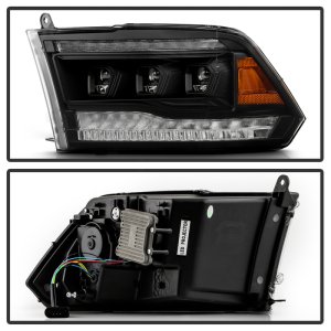 RAM 2500 Headlights - SPYDER - Apex Series High-Power LED Module - Black - `13-`19