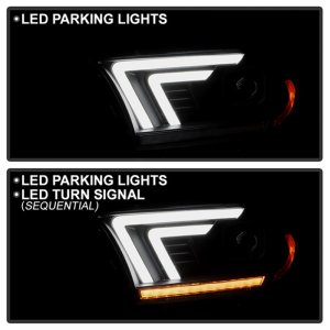 Dodge Durango Headlight Set - SPYDER - Projector, HID Model Only, LED White, Sequential LED Turn Signal Lights - Black - `11-`13 Dodge Durango Headlight Set - SPYDER - Projector, HID Model Only, LED White, Sequential LED Turn Signal Lights - Black - `11-`13