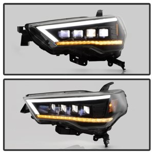 Toyota 4Runner Headlights - SPYDER - Apex Series with High-Power LED Module - Black - `14-`20