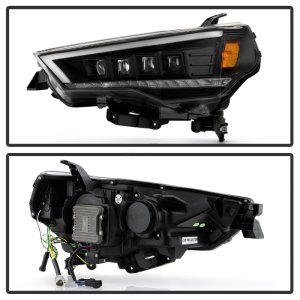 Toyota 4Runner Headlights - SPYDER - Apex Series with High-Power LED Module - Black - `14-`20