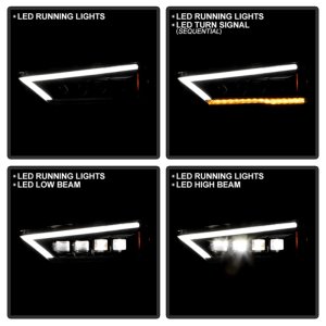 Toyota 4Runner Headlights - SPYDER - Apex Series with High-Power LED Module - Black - `14-`20